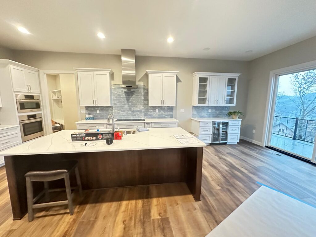 Modern high-end custom kitchen with bespoke cabinetry and premium finishes.